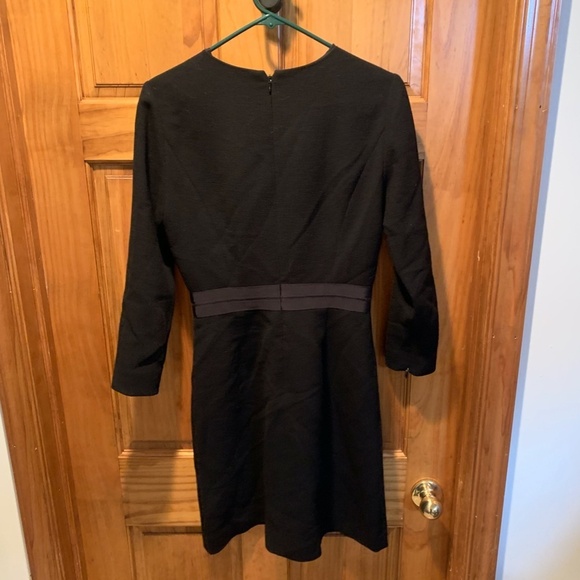 J. Crew Double Faced Wool Crepe Dress in Black Size 2 - Picture 3 of 7